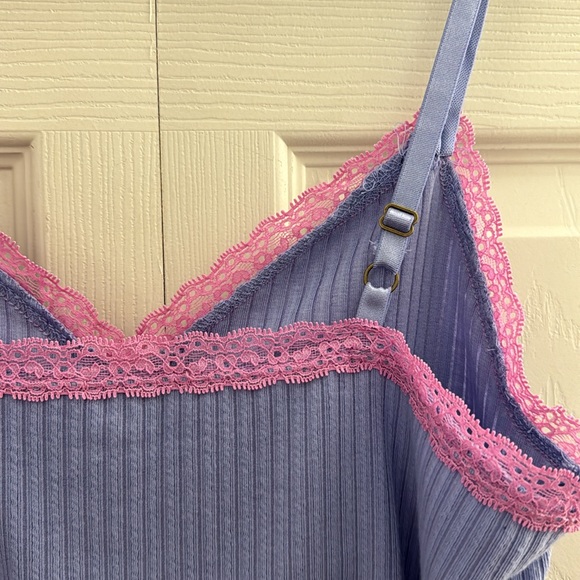 SET OF (2) Wild Fable Lace Trim Ribbed Tank Top Size Large - Picture 6 of 13